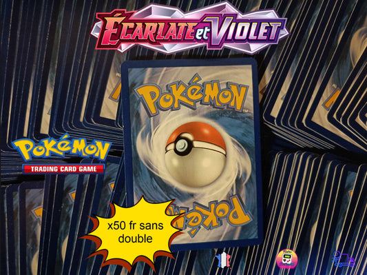Lot de 50 Cartes Pokémon Écarlate & Violet – Sans Doubles ! (FR)