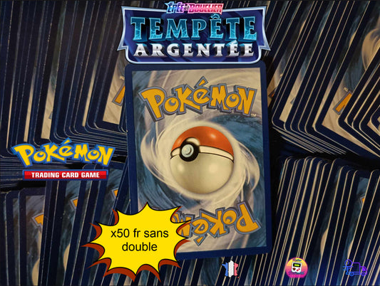tempete argentée _ Lot de 50 Cartes Pokémon fr sans doubles !