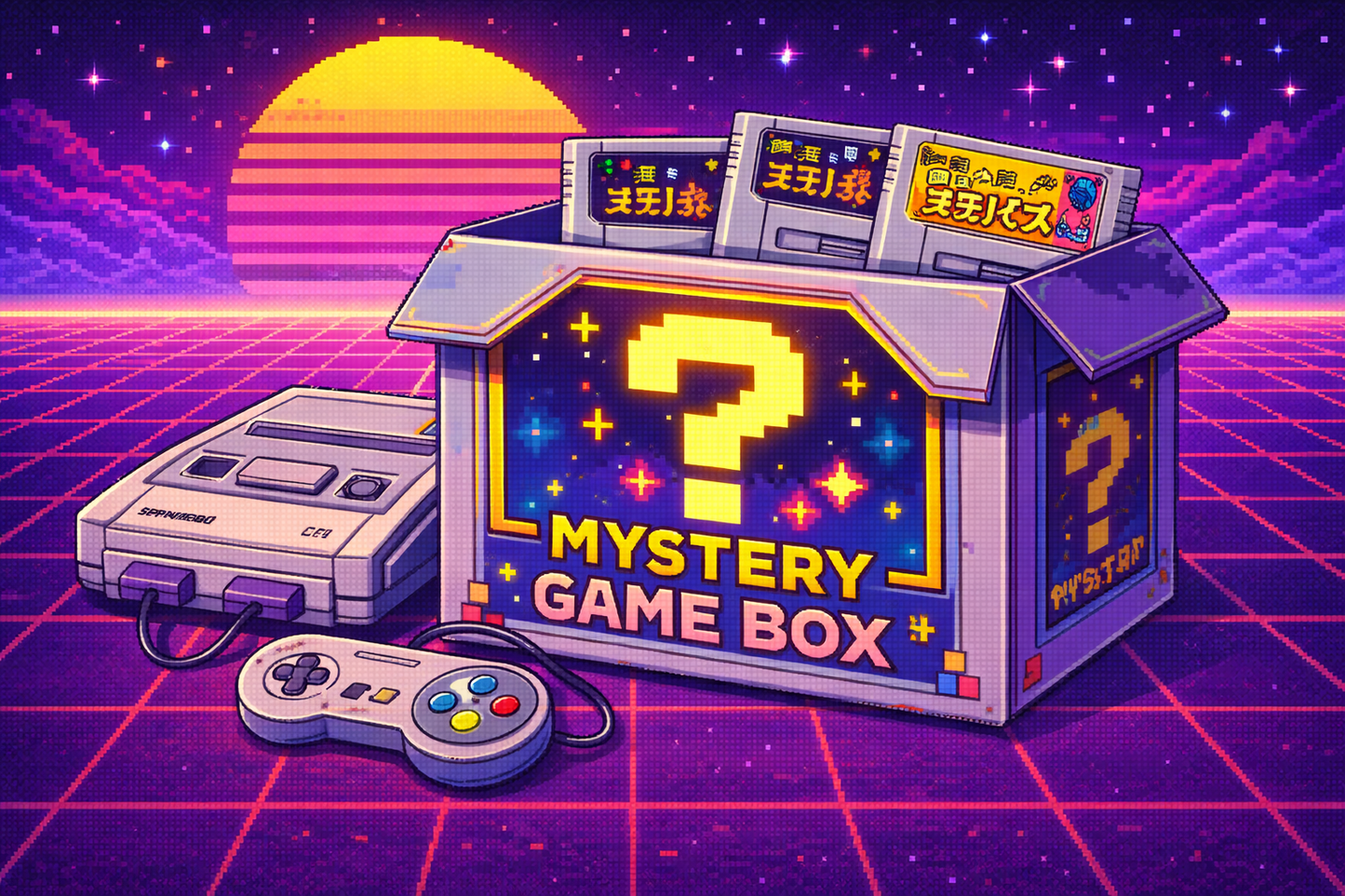 Mystery box rétro -Jeux Super Famicom x3 JAP – Import Japon – Testé OK NTSC-J